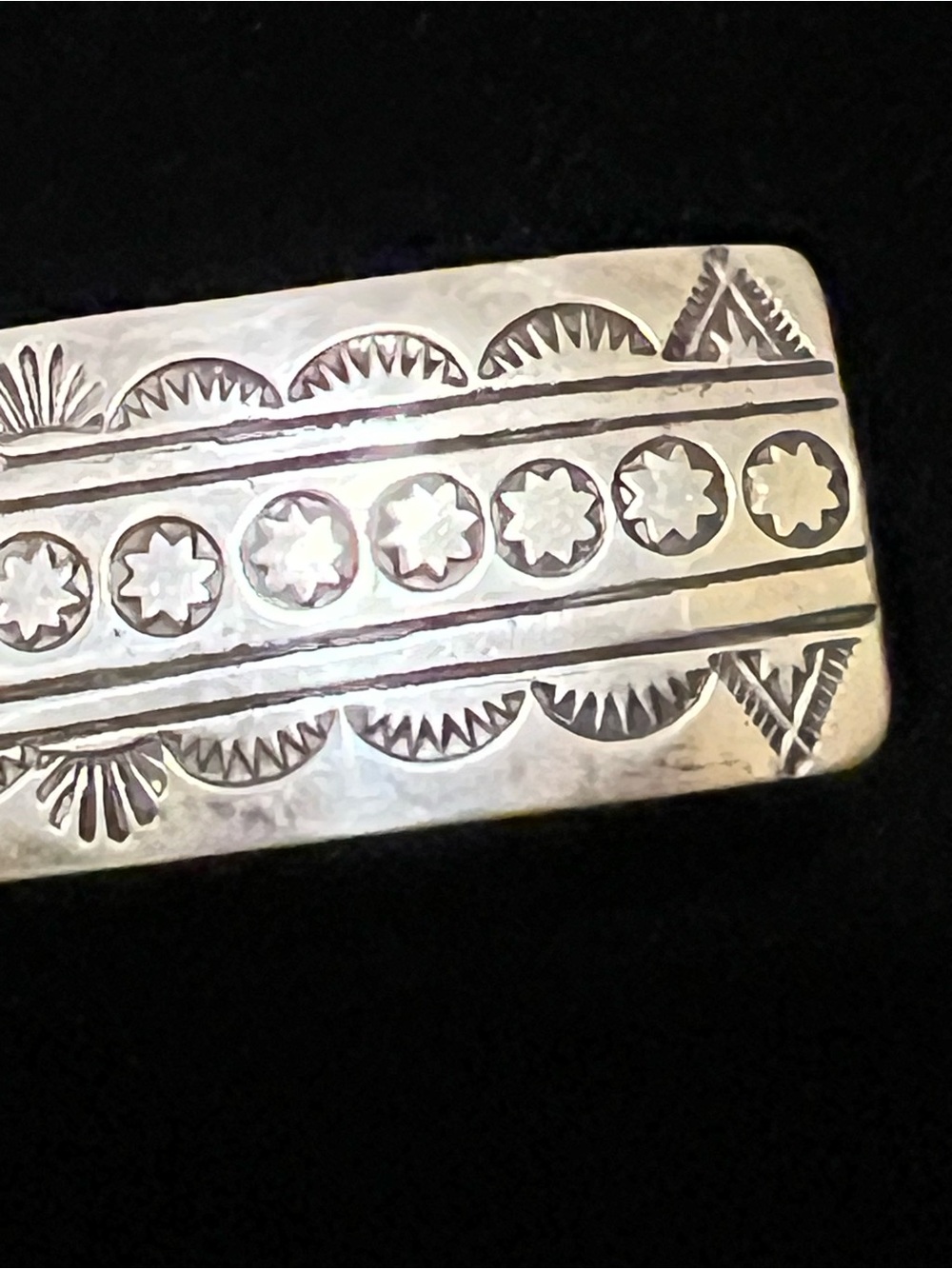 WOMEN’S STERLING SILVER BARRETTE HAIR CLIP. - Picture 4 of 8